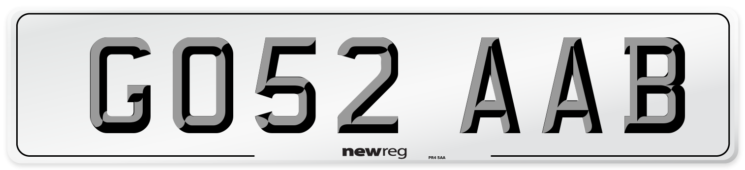 GO52 AAB Number Plate from New Reg